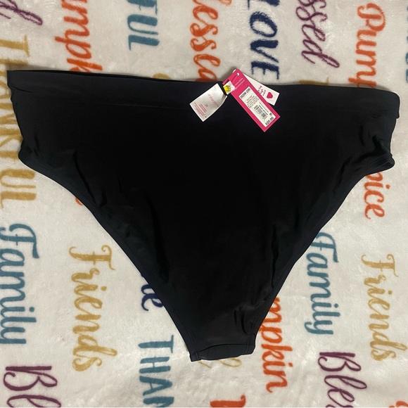 Xhilaration Black High Waist Swim Bottoms - Picture 4 of 6